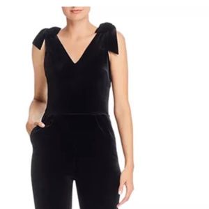 AQUA Bow Sleeveless Black Jumpsuit